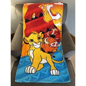 Lion King Kids' Beach Towel Simba Timon and Pumba Mufasa Jumping Beans 53" x 27"